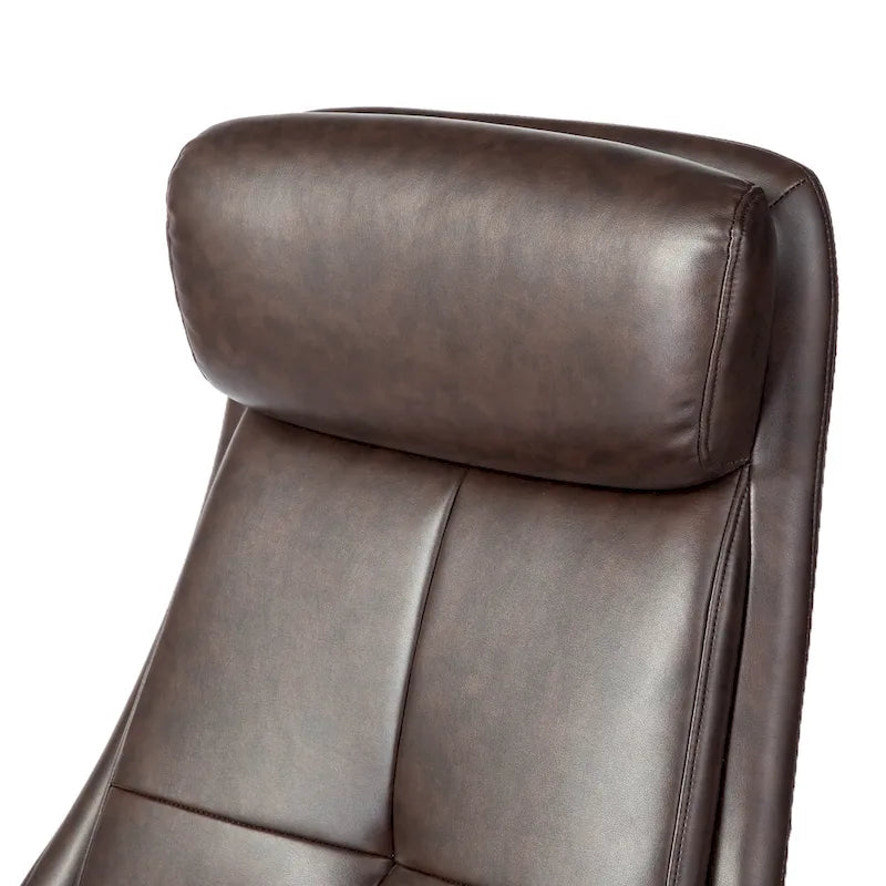 Glitzhome Adjustable Reclining Swivel High Back Home Office Chair with Footrest and Armrest