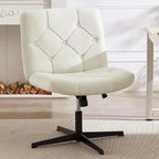 Javlergo Armless Office Desk Chair No Wheels, Office Desk Chair Computer Chair