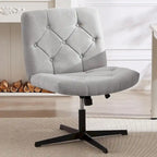 Javlergo Armless Office Desk Chair No Wheels, Office Desk Chair Computer Chair