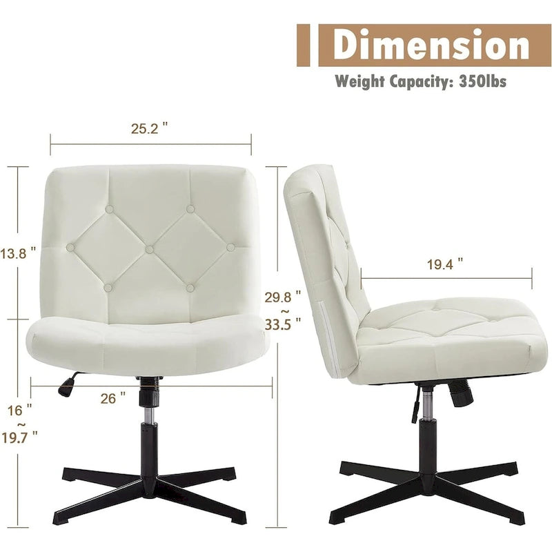Javlergo Armless Office Desk Chair No Wheels, Office Desk Chair Computer Chair
