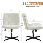 Javlergo Armless Office Desk Chair No Wheels, Office Desk Chair Computer Chair
