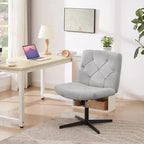 Javlergo Armless Office Desk Chair No Wheels, Office Desk Chair Computer Chair