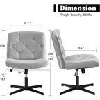 Javlergo Armless Office Desk Chair No Wheels, Office Desk Chair Computer Chair