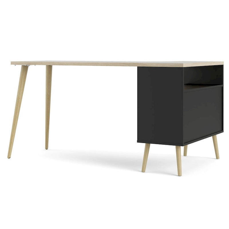 Carson Carrington Kristiansund 2-drawer 3-Shelf L-shaped Desk