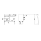 Carson Carrington Kristiansund 2-drawer 3-Shelf L-shaped Desk