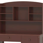 Computer Desk with Four Drawers, Storage Shelf, and Chair, Ideal for Office or Study in Bedroom or Living Room
