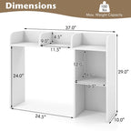 Costway Desk Bookshelf Desktop Storage Organizer Display Shelf Rack