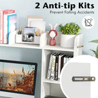 Costway Desk Bookshelf Desktop Storage Organizer Display Shelf Rack