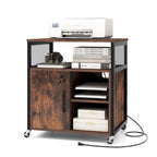 Costway File Cabinet on Wheels with Charging Station & Cable - See Details
