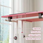 49.5 Inch Portable Rolling Desks, Small Standing Desk Adjustable Height, Mobile Stand Up Desk with Wheels