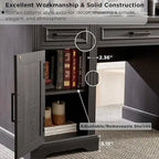 Farmhouse Computer Desk with Hutch,Office Desk with Charging Station