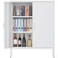 40 Inches High Metal Storage Locker, Comes With 2 Doors And Suitable For Homes, Offices And Coffee Bars