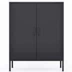 40 Inches High Metal Storage Locker, Comes With 2 Doors And Suitable For Homes, Offices And Coffee Bars