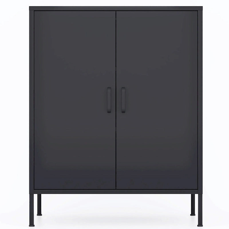 40 Inches High Metal Storage Locker, Comes With 2 Doors And Suitable For Homes, Offices And Coffee Bars