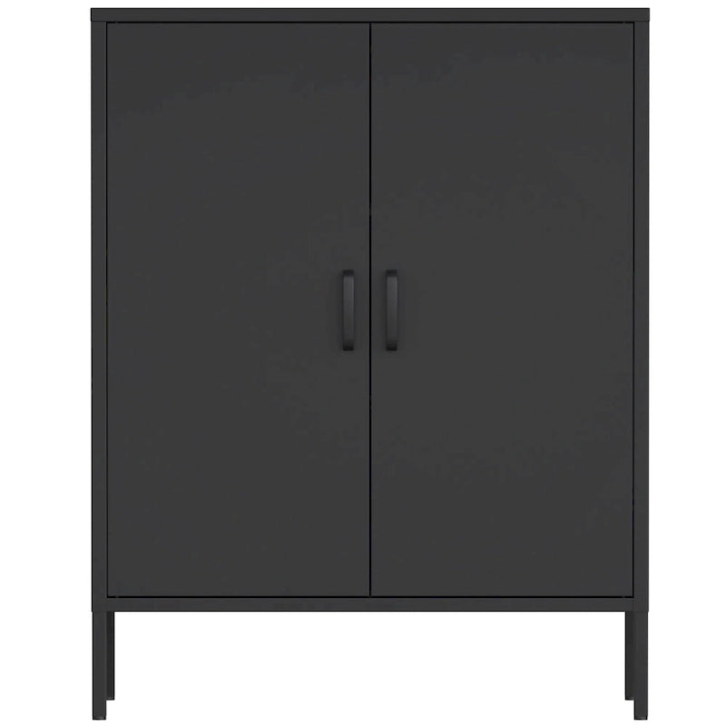 40 Inches High Metal Storage Locker, Comes With 2 Doors And Suitable For Homes, Offices And Coffee Bars