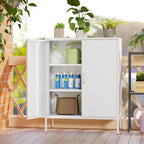 40 Inches High Metal Storage Locker, Comes With 2 Doors And Suitable For Homes, Offices And Coffee Bars