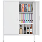 40 Inches High Metal Storage Locker, Comes With 2 Doors And Suitable For Homes, Offices And Coffee Bars