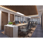 Modern High Back Tall Ribbed Office PU Leather Swivel Tilt Adjustable Cushion Chair Designer Boss Executive