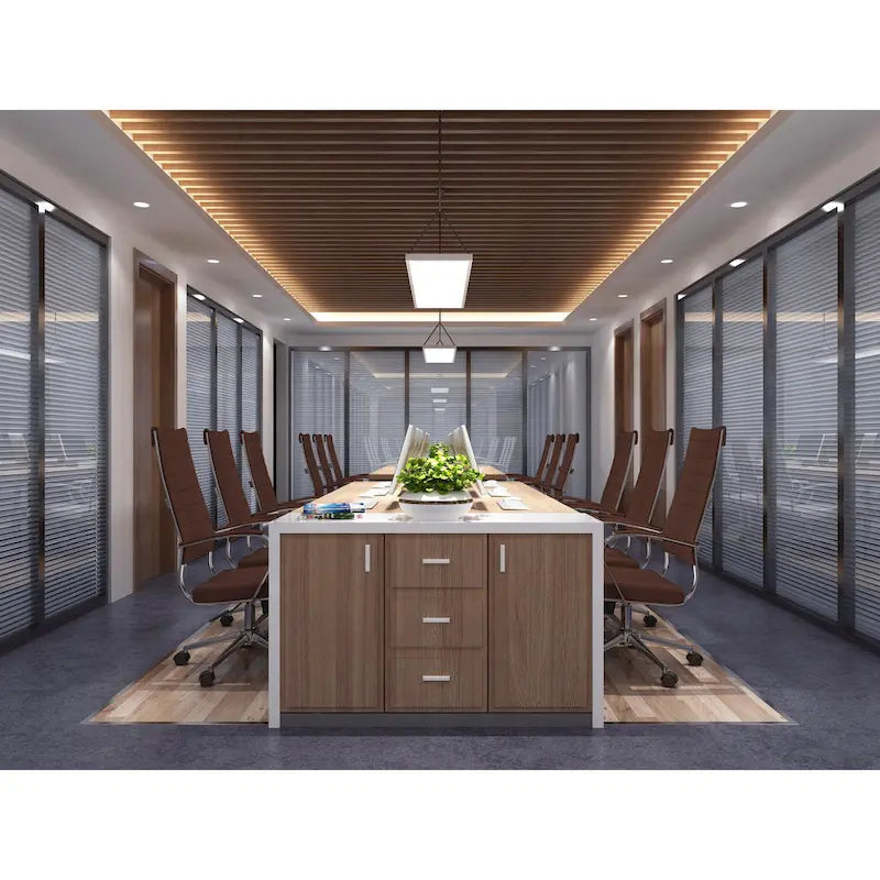 Modern High Back Tall Ribbed Office PU Leather Swivel Tilt Adjustable Cushion Chair Designer Boss Executive