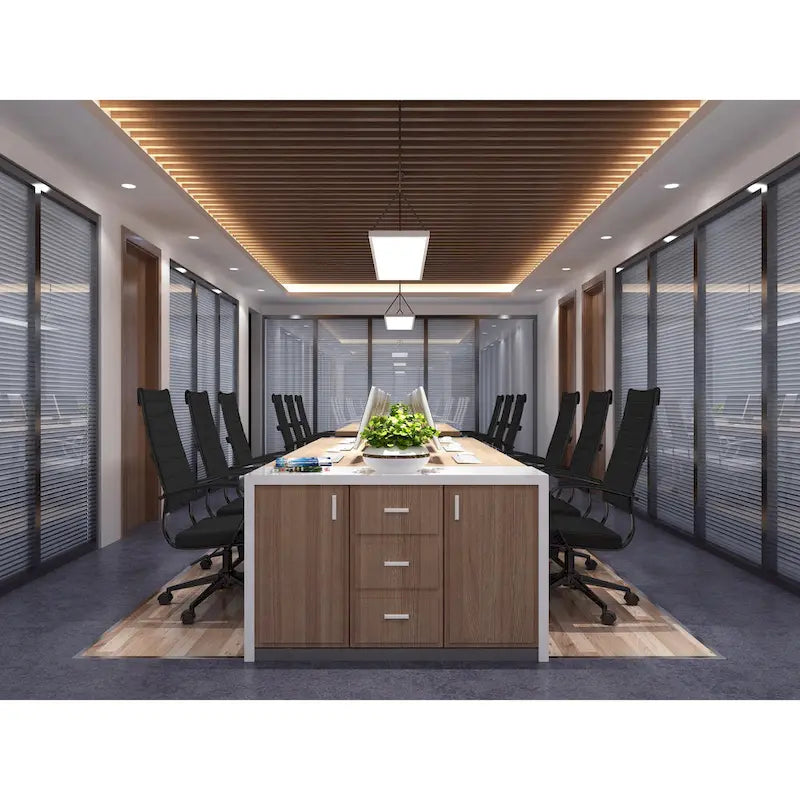 Modern High Back Tall Ribbed Office PU Leather Swivel Tilt Adjustable Cushion Chair Designer Boss Executive