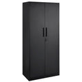 75 Inch Locking Metal Storage Cabinet with 4 Adjustable Shelves and 2 Magnetic Doors