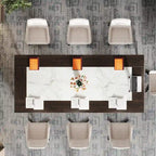 6.56 FT Conference Table for 8 People, Large Office Meeting Table with Metal Frame - 39.37  D x 78.74  W x 29.53  H