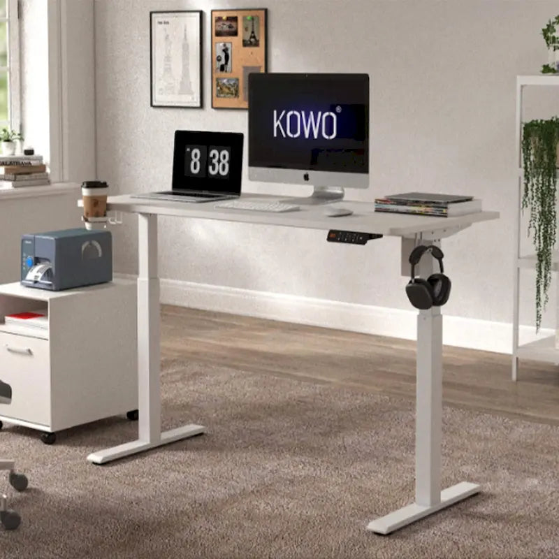 KOWO K3041 55  Electric Height Adjustable Desk - Sit Stand Workstation for Home Office, Memory Preset