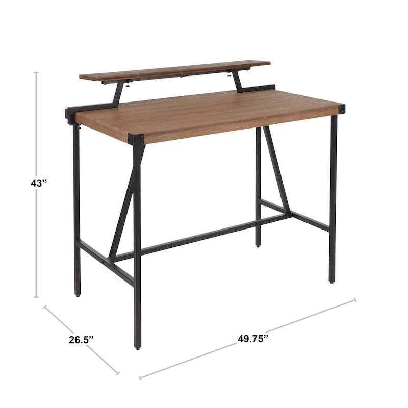 Carbon Loft Gunn Stand Up Desk with Removable Shelf