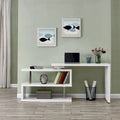 SEI Furniture Ballintoy Rotating Desk with Shelving