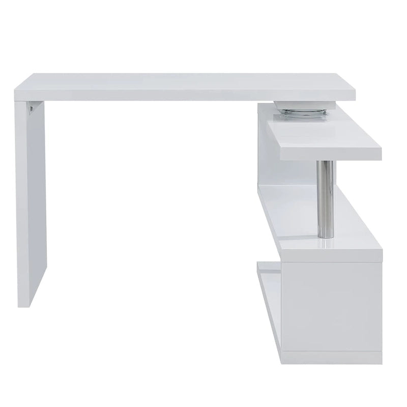 SEI Furniture Ballintoy Rotating Desk with Shelving