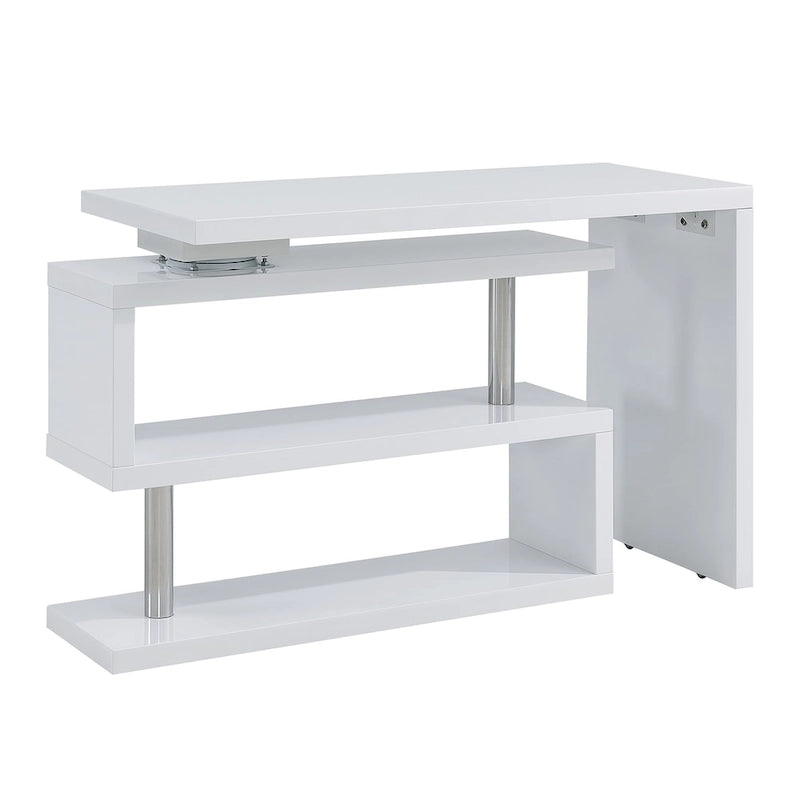 SEI Furniture Ballintoy Rotating Desk with Shelving