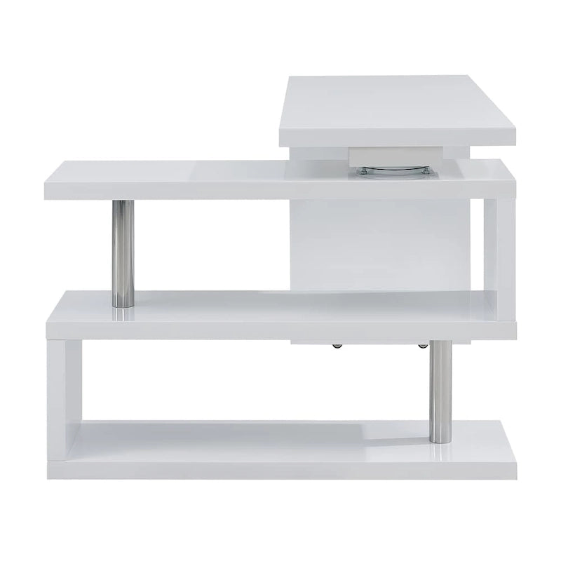 SEI Furniture Ballintoy Rotating Desk with Shelving