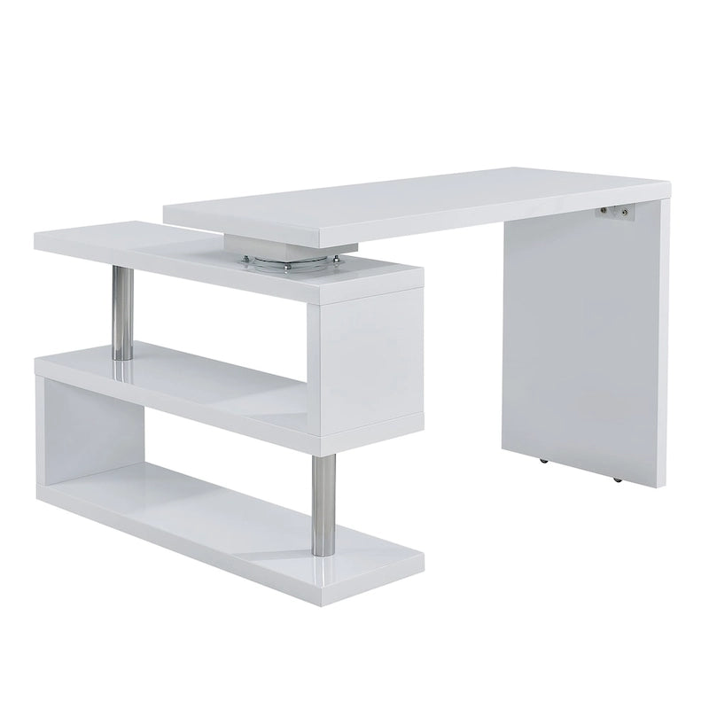 SEI Furniture Ballintoy Rotating Desk with Shelving