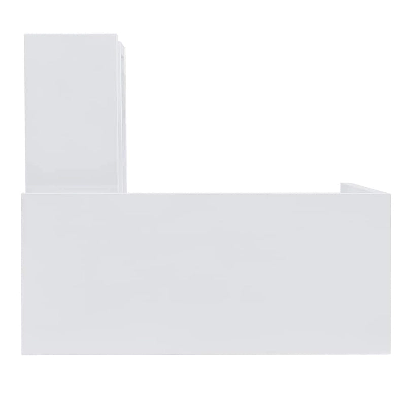 SEI Furniture Ballintoy Rotating Desk with Shelving