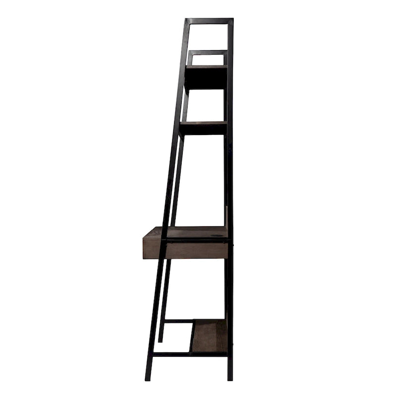 SEI Furniture Luesta Industrial Gray Wood Ladder Desk