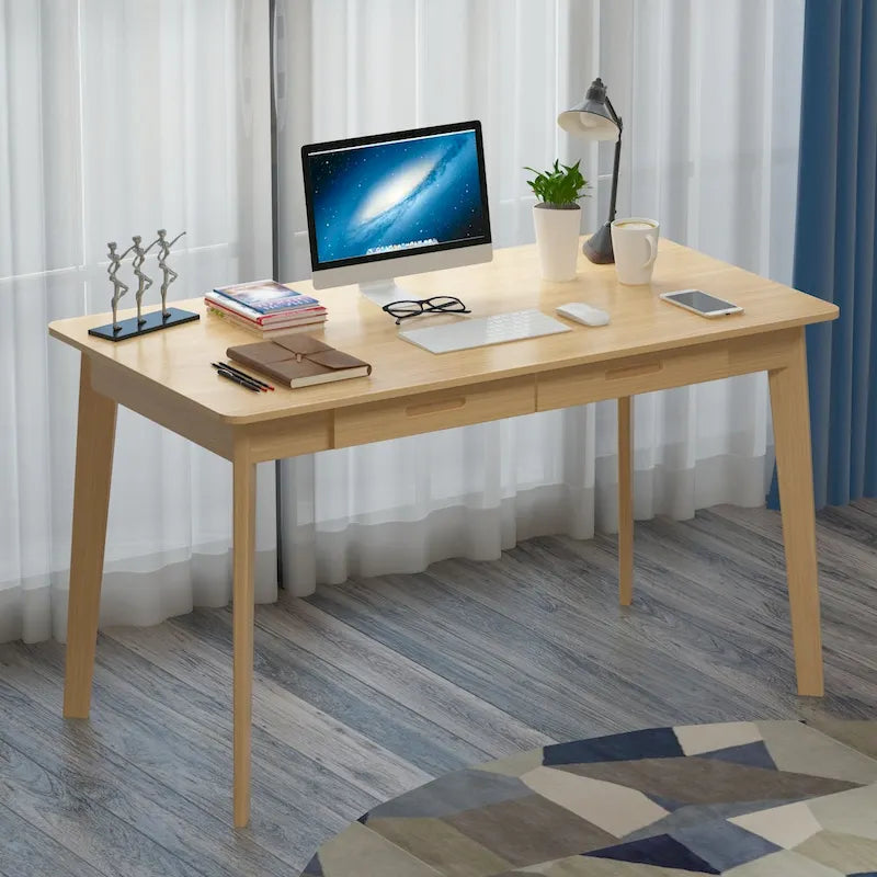 Kerrogee 47.2  Wood Computer Desk with 2 Drawers - 4 Colors