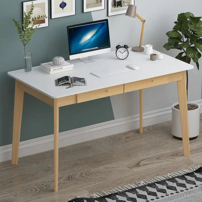 Kerrogee 47.2  Wood Computer Desk with 2 Drawers - 4 Colors
