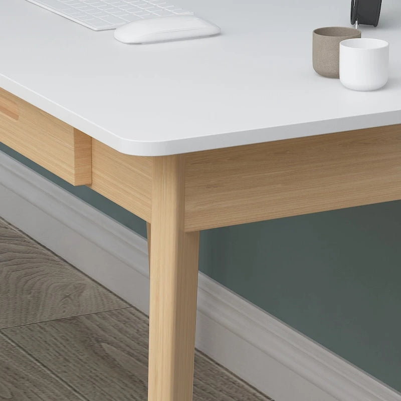 Kerrogee 47.2  Wood Computer Desk with 2 Drawers - 4 Colors