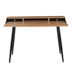 Carson Carrington Creggan Mid-Century Modern Black Metal & Wood Office Desk