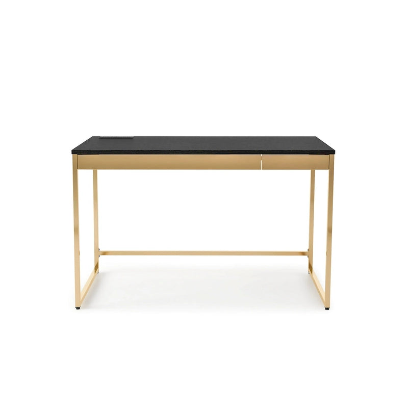 Arthur Modern 48-inch Steel Computer Desk with Charging Ports by Furniture of America