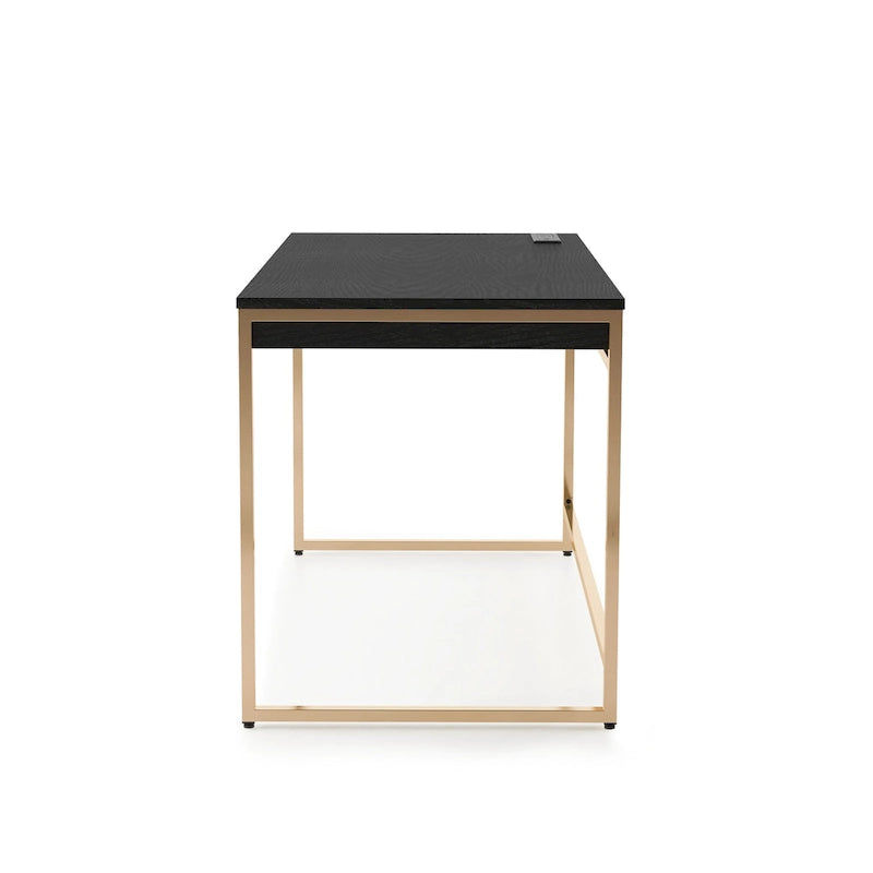 Arthur Modern 48-inch Steel Computer Desk with Charging Ports by Furniture of America