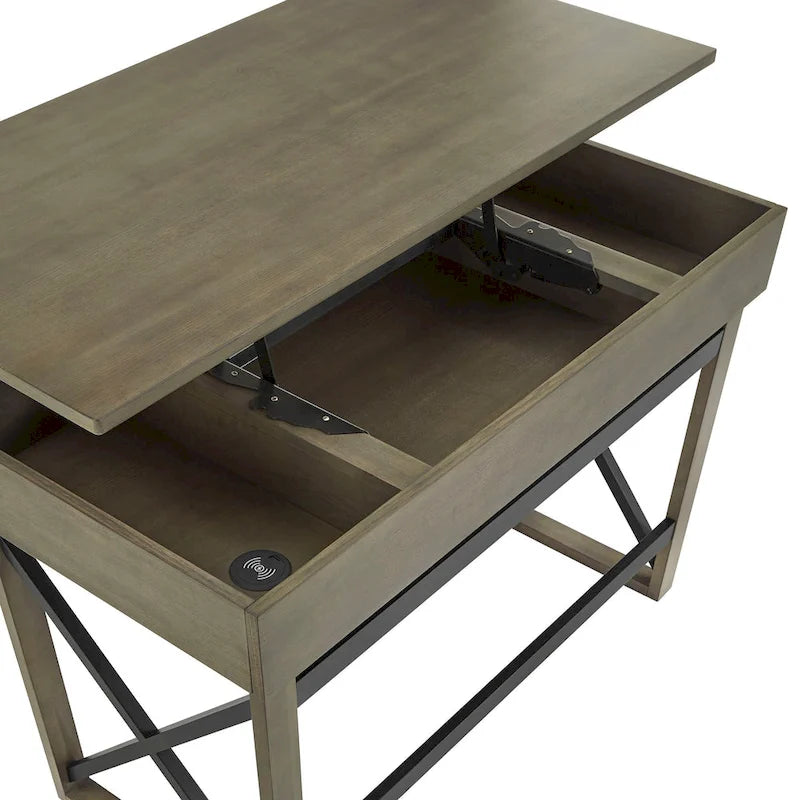 Murali Lift Top Desk with Charging Station by iNSPIRE Q Modern