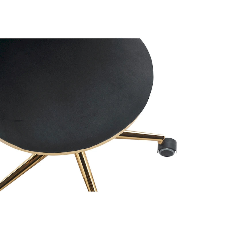 Upholstered Home Office Desk Chairs with Adjustable Swivel Wheels, Ergonomic