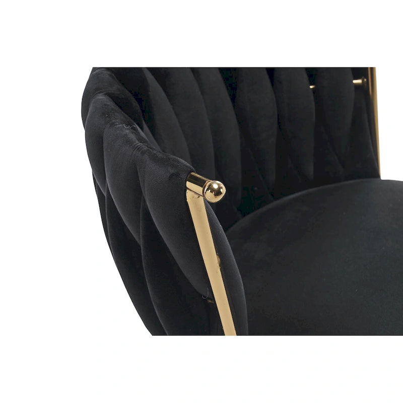 Upholstered Home Office Desk Chairs with Adjustable Swivel Wheels, Ergonomic