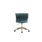 Upholstered Home Office Desk Chairs with Adjustable Swivel Wheels, Ergonomic