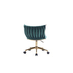 Upholstered Home Office Desk Chairs with Adjustable Swivel Wheels, Ergonomic