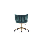 Upholstered Home Office Desk Chairs with Adjustable Swivel Wheels, Ergonomic