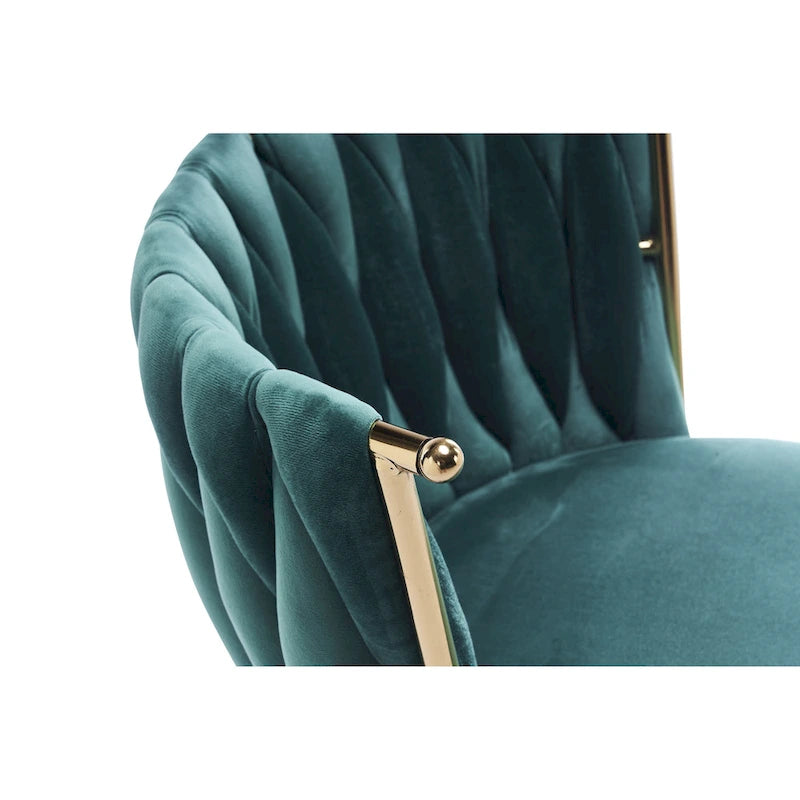 Upholstered Home Office Desk Chairs with Adjustable Swivel Wheels, Ergonomic