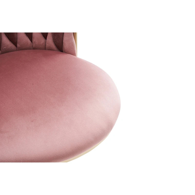 Upholstered Home Office Desk Chairs with Adjustable Swivel Wheels, Ergonomic