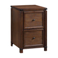 OS Home & Office Furniture Two Drawer File Cabinet in Brushed Walnut Wood Veneer